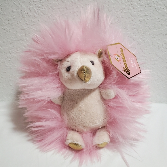 NWT F.A.O Schwarz Sparklers Pink Hedgehog - Picture 2 of 7